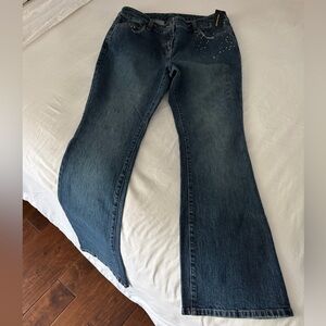 INC International Concepts bootcut jeans with rhinestones size 12p